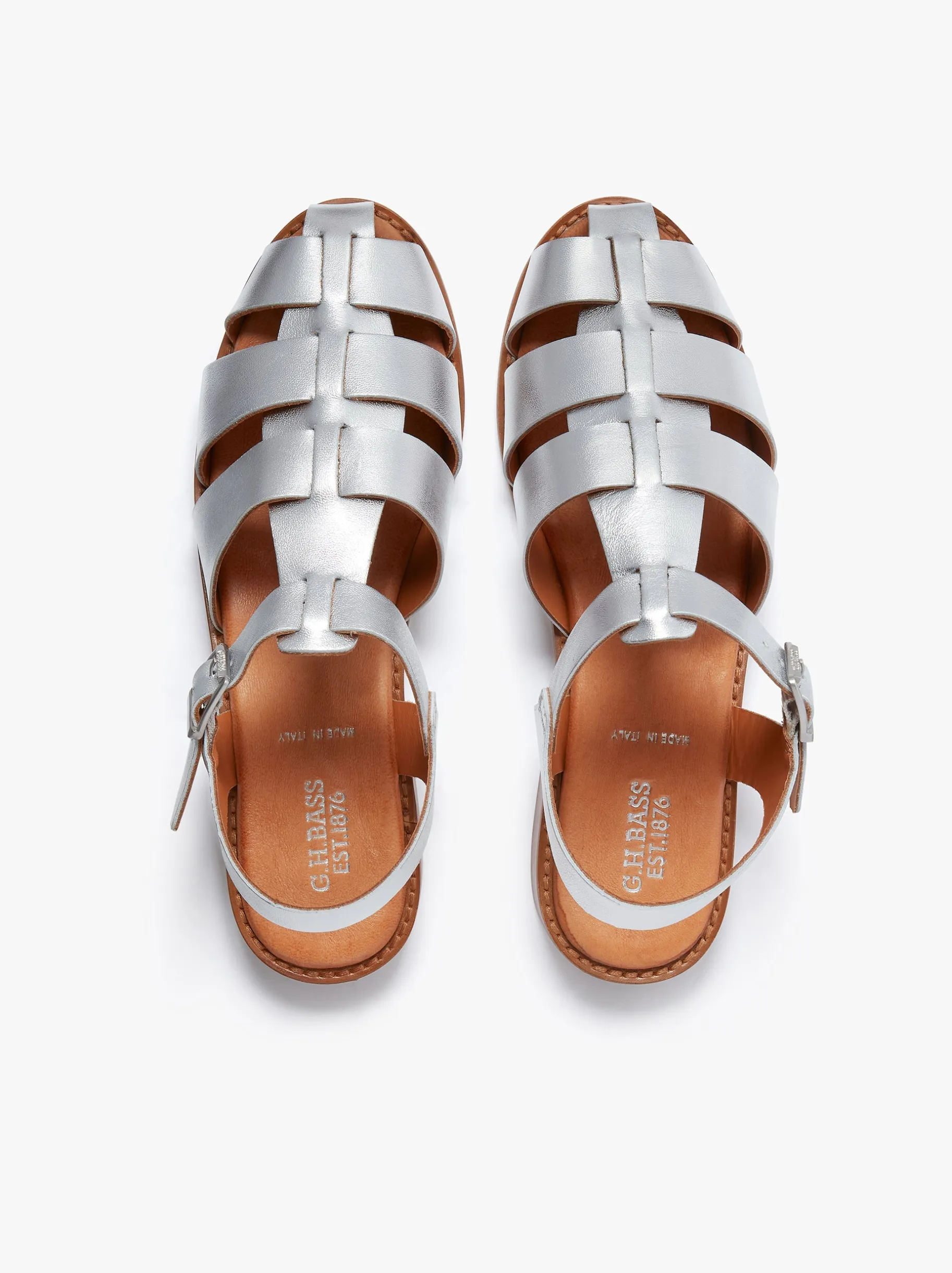 Discount Amelia Fisherman Sandal Metallic Leather Women Sandals