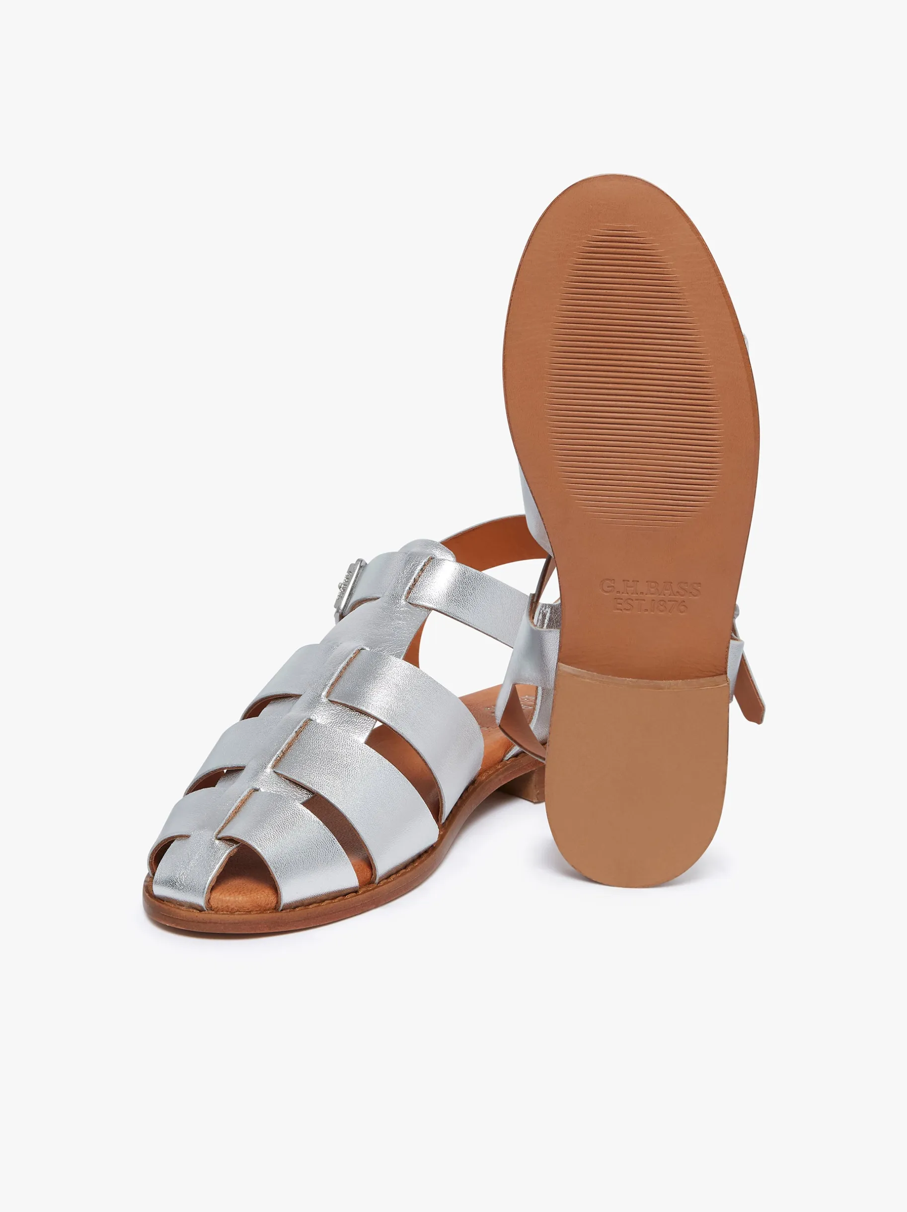 Discount Amelia Fisherman Sandal Metallic Leather Women Sandals