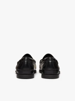 Clearance Camp Moc Decker Shoes Black Pull up leather Boat Shoes