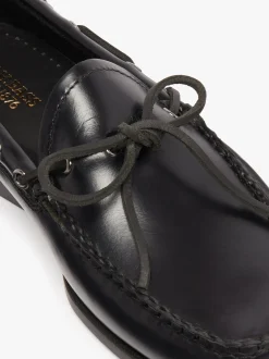 Clearance Camp Moc Decker Shoes Black Pull up leather Boat Shoes