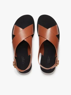 Hot Cross Strap Sandals Leather Women Sandals