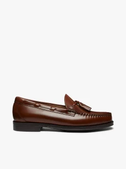Sale Easy Weejuns Larkin Tassel Loafers Brown Leather Tassel Loafers
