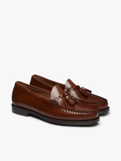 Sale Easy Weejuns Larkin Tassel Loafers Brown Leather Tassel Loafers