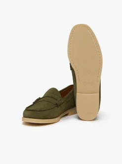Outlet Easy Weejuns Larson Penny Loafers Light Suede Penny Loafers