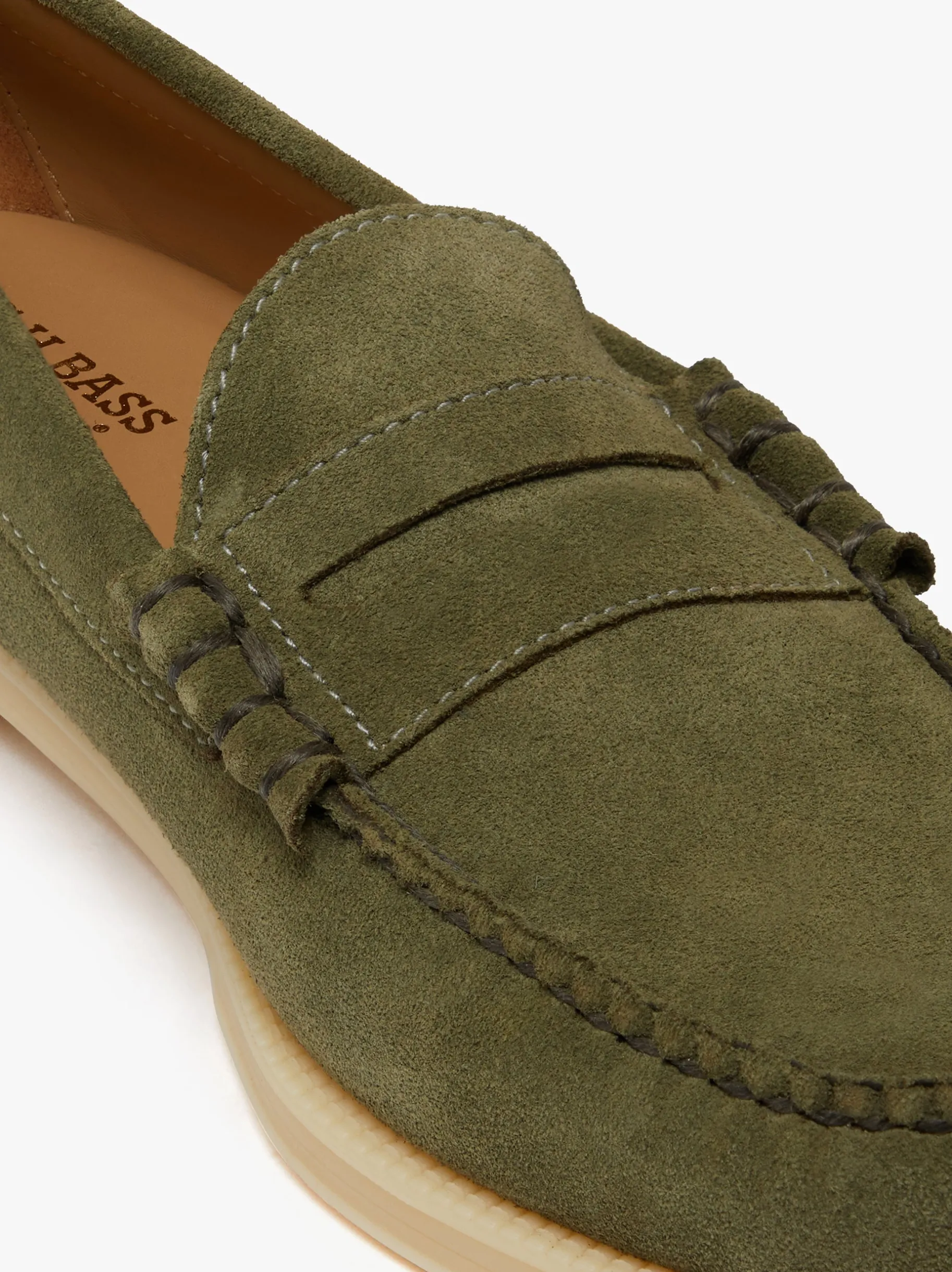 Outlet Easy Weejuns Larson Penny Loafers Light Suede Penny Loafers