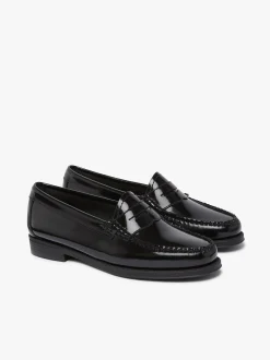 Clearance Easy Weejuns Penny Loafers Black Patent Leather Women Penny Loafers