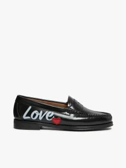 Discount Easy Weejuns Penny Love Note Loafers Leather Women Penny Loafers