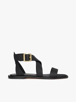 Outlet Marina Ankle Strap Sandal Leather Women Sandals