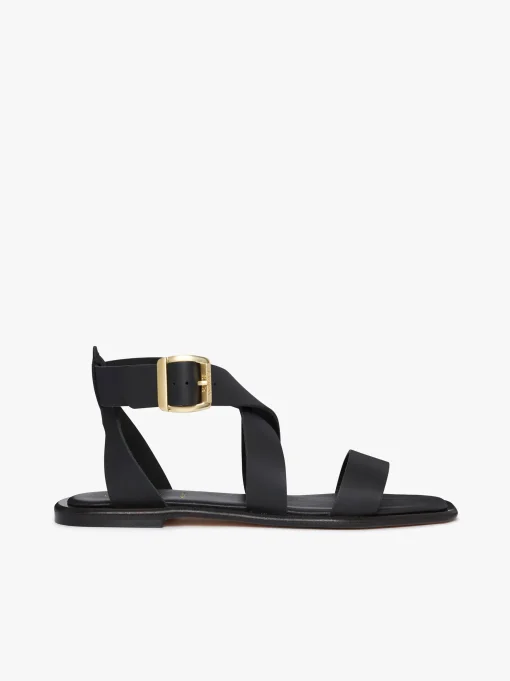 Outlet Marina Ankle Strap Sandal Leather Women Sandals