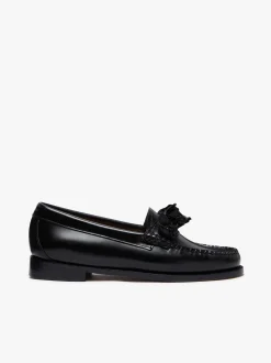 Sale Weejuns Flora Penny Loafers Black Leather Women Penny Loafers