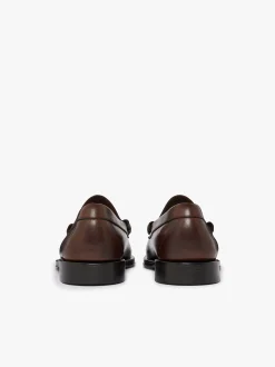 Discount Weejuns Larson Penny Loafers Chocolate Pull Up Leather Penny Loafers