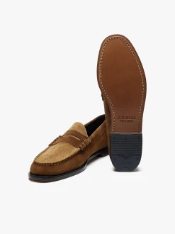 Clearance Weejuns Larson Penny Loafers Dark Brown Suede and Brown Corduroy Penny Loafers