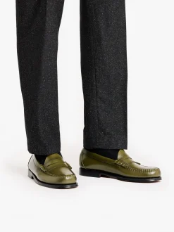 Online Weejuns Larson Penny Loafers green leather Penny Loafers