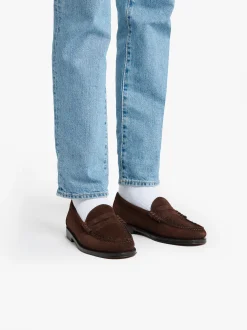 Sale Weejuns Larson Weave Loafers Suede Penny Loafers