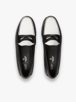 New Weejuns Reigning Champ Larson Penny Loafers Black and white leather Penny Loafers
