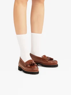 Discount Weejuns 90s Esther Kiltie Tassel Loafers Leather Women Chunky Loafers