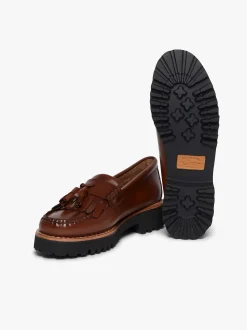 Discount Weejuns 90s Esther Kiltie Tassel Loafers Leather Women Chunky Loafers