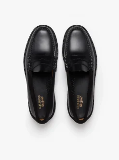 Best Weejuns 90's Larson Penny Loafers Black Leather & Suede Chunky Loafers