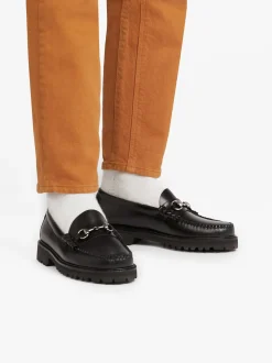 Hot Weejuns 90s Lincoln Horsebit Loafers Black Leather Chunky Loafers