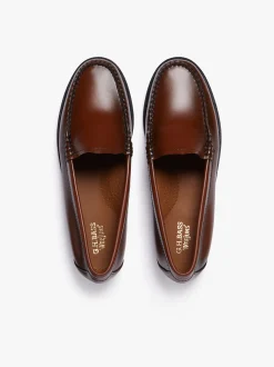 Outlet Weejuns Venetian Loafers Cognac Leather Women Penny Loafers